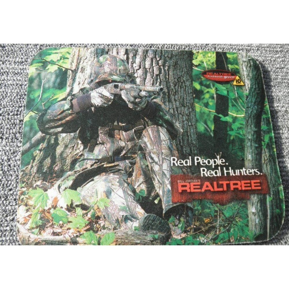 NEW (OPEN) BILL JORDAN'S REALTREE "MOUSE PAD" CAMO HARDWOODS GREEN (9 X 7.25)